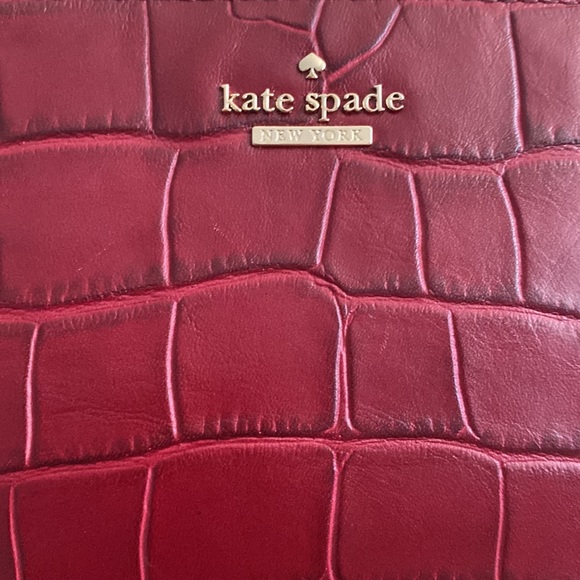 Kate Spade Faux Crocodile embossed cosmetic case - Picture 8 of 13